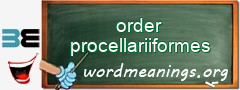 WordMeaning blackboard for order procellariiformes